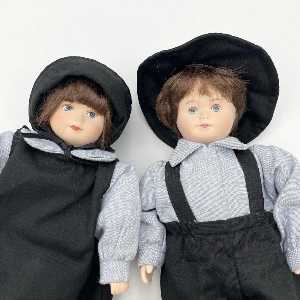 Artisan Way Amish‎ Doll Set Of 2 Boy And Girl With Doll 10
